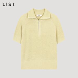 [리스트] 래글런 반집업 반팔 니트_TSKPOO62710_KB