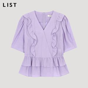 [리스트] 프릴 브이넥 블라우스_TWWBLO60090_LV