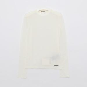 질샌더 플러스 로고 롱슬리브 긴팔 티셔츠 J40GC0006 J45031 100