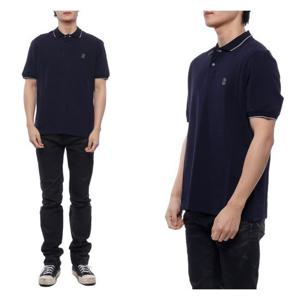 [브루넬로쿠치넬리]남성 로고 자수 폴로 반팔티셔츠 (ME8549779G