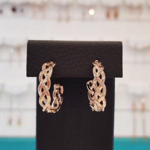 볼라레 세이브존01 결혼식귀걸이 꽈배기 2cm 링귀걸이 SSE564