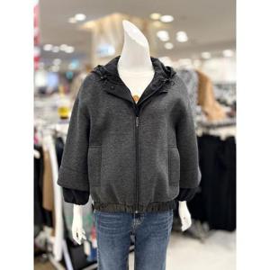 소고 세이브존01 오버핏 후드넥 집업 점퍼형 재킷 TI3GA09D-GR