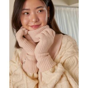 [선물포장] 핑크 울캐시미어 핑거홀 장갑 JAGV4F313P2