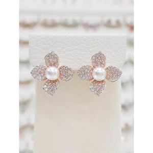 볼라레 세이브존03 볼라레 한송이 진주 꽃 귀걸이 AGspe1230A