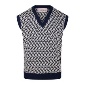 발렌티노 브이넥 민소매 패턴 니트 조끼 6V3KC33JAR0 QTD