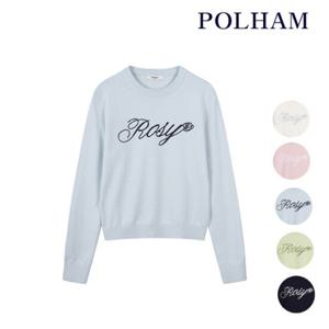 [폴햄]여성 플레인 체인자수 라운드넥 니트(PHF1ER2010)