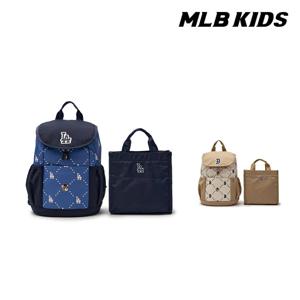 [MLB키즈]다이아 모노그램 모노베어 배색 소풍가방 (2color)7ABKC015N-SET