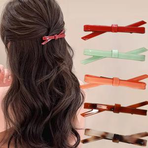 새침 리본 자동핀 반머리 옆머리 포인트핀 머리핀