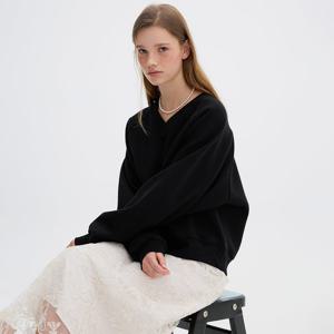 [올리브데올리브]V넥 본딩 오버핏 스웨트셔츠(OH5XE980)