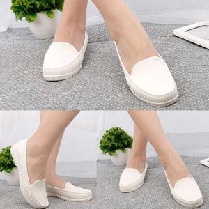 가벼운 여성 고무 신발 발편한 컴포트화 슬립온 로퍼