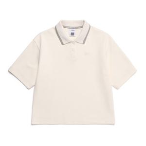 내셔널지오그래픽 N252WSW150 여성 피타 카라 세미오버핏 반팔 스웻 티셔츠 IVORY