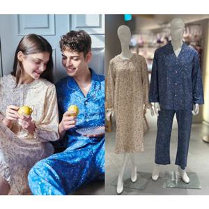 [비너스] 면모달 플라워 원피스 커플파자마SET (VPA4505M VGN4505)