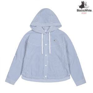 [블랙앤화이트] 여성 드랍숄더 롱 블라우스 6005LZUC_BLUE