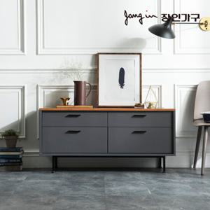 장인가구 루시퍼 그레이 다용도 수납 1200 거실장