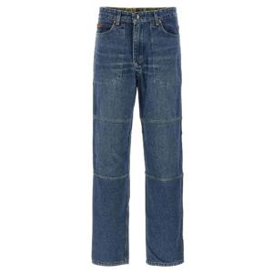 MARTINE ROSE Camo reversible jeans 234WD04502BLU