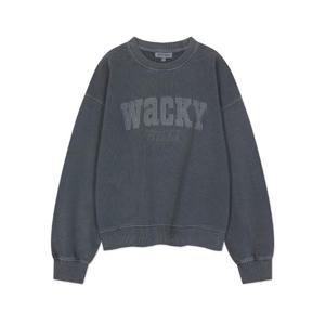 와키윌리긴팔티 KQJ WA2501CR63GR 우먼스 세미오버핏 피그먼트 맨투맨 그레이