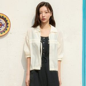 [올리브데올리브]아우터형 앞여밈 스트링 셔츠(OW5MB449)