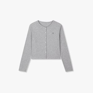 [지컷]핀코트 자수 리브드 버튼업 티셔츠(7255340103)