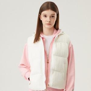 [정가 259000원]르꼬끄 여성 케이블 스웨터 후드 패딩 베스트 QP122OST11_IVY