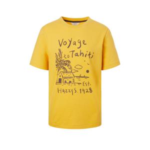 헤지스 여성 25SS 모티브 그래픽 반소매티셔츠 옐로우 HSTS5B503Y2