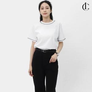 엘케이트 여자 면티 반팔 20수 라운드넥 스티치 여름 반팔티 LDIO005