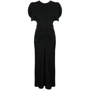 25 FW 빅토리아베컴 주름 웨이스트 크레이프 미디 드레스 1124WDR005227A TP432156191