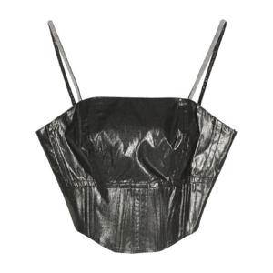 25 FW 페세리코 라메 코르셋 크롭 탑 E0829702765 TP432306152