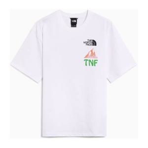 노스페이스 화이트 그래픽 크루넥 반팔 티셔츠 NF0A8CKKFN41 FN