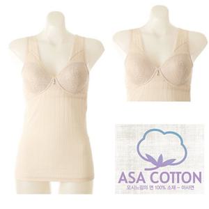 [비너스] 몸에 붙지않는 시원한 면아사 브라런닝 VLGC651RY 105사이즈 면100 런닝브라 컵런닝 여름 컵란쥬