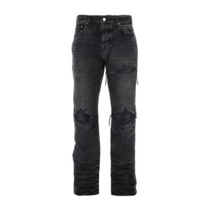 아미리 블랙 디스트레스 리핑 니 스트레이트 진 AMDNGH1086 VIN