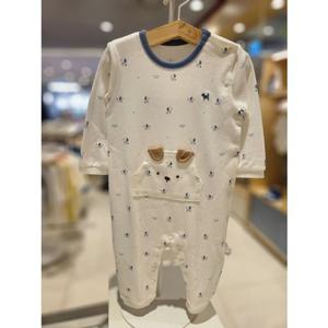 블루독베이비[hu] 25.FW가을 NY)도기포켓모달우주복 45A70-041-05 신생아수트 내의우주복 실내복 출산선물