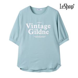 [르샵]빈티지 레터링 반팔 블라우스 (BP6BL063A)