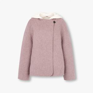 보브  (7124410102) 디태처블 니트 후드 울 자켓