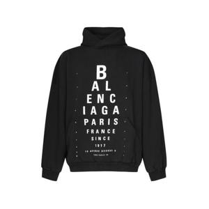 발렌시아가 후드 티셔츠 803265 TRVU79034 Black