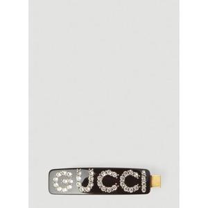 25 FW 구찌 크리스탈 로고 포인트 싱글 헤어 클립 머리핀 513986 I4772 8519