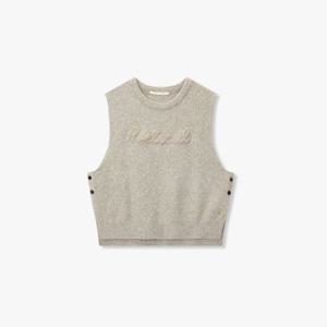 [지컷]부클 레터링 니트 베스트(7255350103)