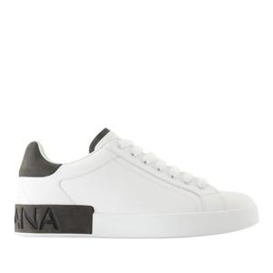 돌체앤가바나 화이트 레더 포르토피노 스니커즈 CS2278AF218 89