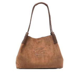 25 FW 에트로 리브라 브레이디드 핸들 스웨이드 토트 백 WP1D0038AP343 TP441192292