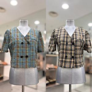 [에고이스트]체크 노타라반팔재킷 ER3JJ700HJ_DG