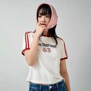 우먼 63 스포티 슬림 크롭 반팔티셔츠 BPBTS716F