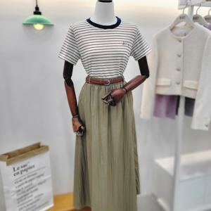 [비지트인뉴욕]플레어 밴딩 롱 벨티드 스커트 VB4SR60 v_US