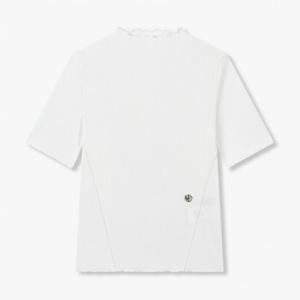 보브  (7155340004) 리브드 하프 슬리브 티셔츠