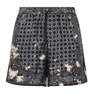 아미리 블리치 반다나 프린트 실크 쇼츠 AMSHCA1106 BLACK