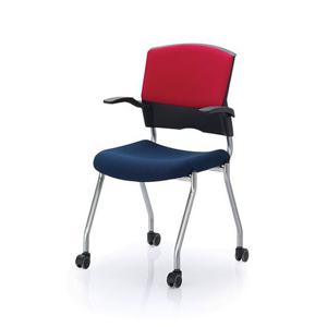 플러키고정로라-PS2115A1-레드.블루 학생의자 사무용의자 고정의자 컴퓨터의자 다용도의자