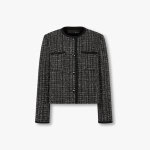 [지컷]라운드 넥 체크 트위드 자켓(7255310104)