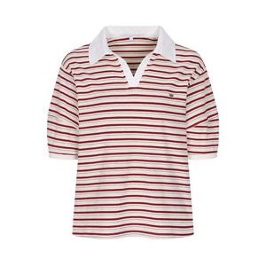 [올리브데올리브]스트라이프 배색 카라넥 티셔츠 OW5ME653