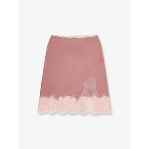 [FENDI] 라프리마 여성 스커트 캐시미어 앤 실크 위드 레이스 프로필 FZQ999 AUZSF1T6N BLUSH25 /12