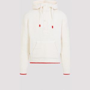 카사블랑카 와플 울 후드 스웨터 MAW25KW104301 WHITE