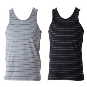 [비너스] 80수 면 선염 체크 런닝 2종택1 VMV4197