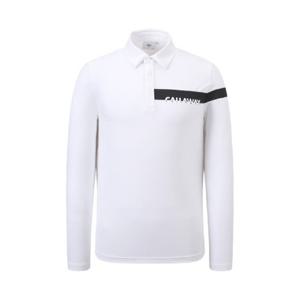 M 캘러웨이골프긴팔 CQK MMTY23F302_WH 남성 배색 긴팔티셔츠